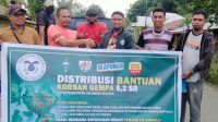 Gema Suba Serahkan Bantuan Material Bangunan Kepada Korban Gempa di Bacan Kabupaten Halmahera Selatan