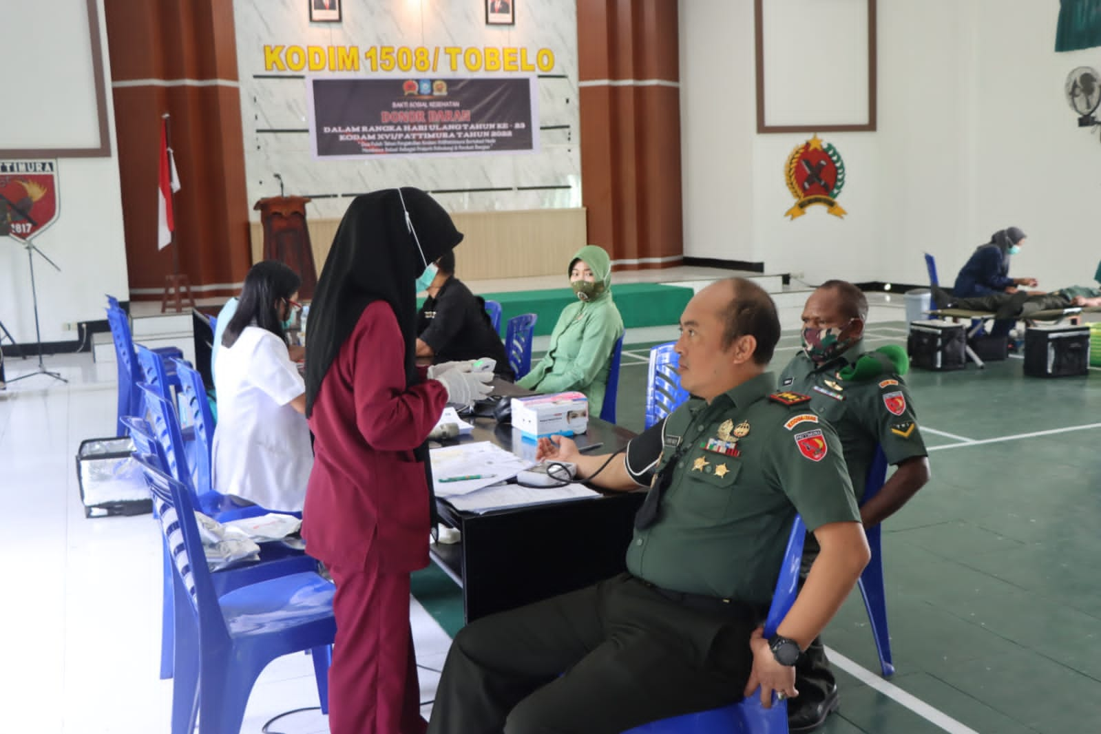 Sambut Hut Ke 23 Kodam Xvi Pattimura Kodim Tobelo Gelar Donor Darah