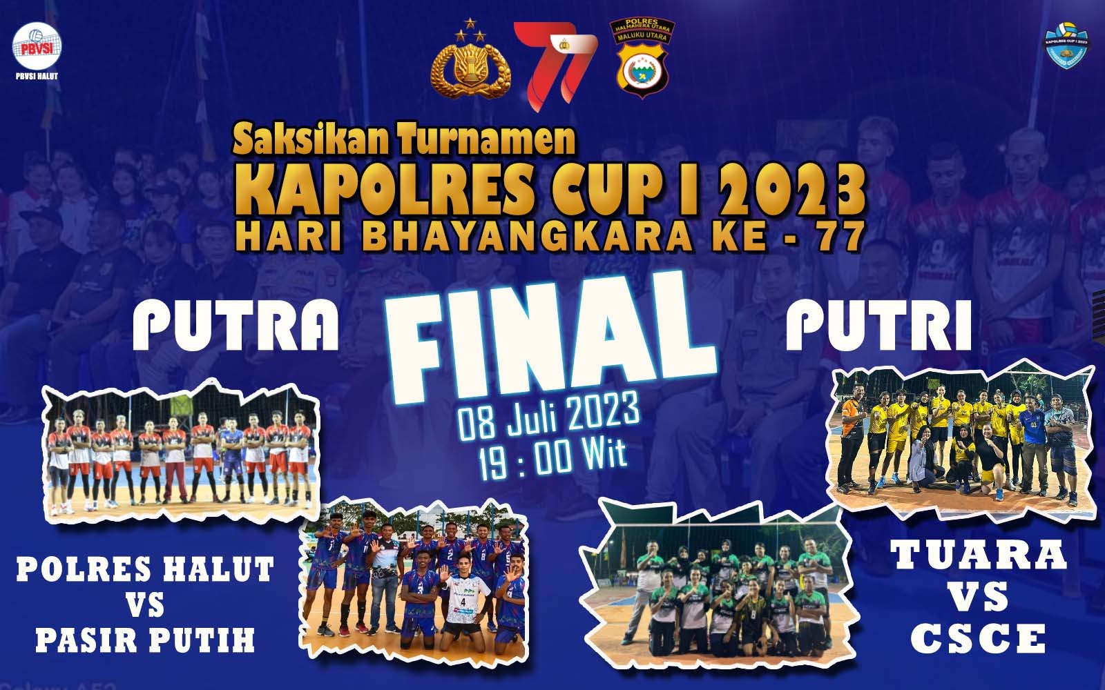 Saksikan Final Dan Penutupan Turnamen Bola Voli Kapolres Cup 2023 ...